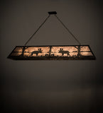 72"L Moose At Lake Island/Billiard Oblong Pendant