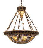 28"W Fleur-de-lis Inverted Pendant