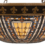 28"W Fleur-de-lis Inverted Pendant