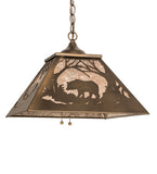 15.5"Sq Bear at Dawn Pendant