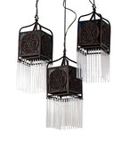 23"L Celtic Knot 3 Lt Oblong Cascading Pendant