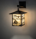 9"W Seneca Lighthouse Hanging Outdoor Wall Sconce