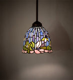 8"W Tiffany Flowering Lotus Mini Pendant