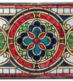 35"W X 11"H Evelyn Transom Victorian Stained Glass Window