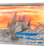 48"L Leaping Bass Island/Billiard Oblong Pendant