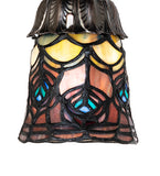 4"W Tiffany Peacock Feather Mini Pendant