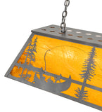 48"L Trout & Fisherman Island/Billiard Oblong Pendant