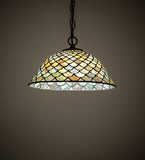 12"W Tiffany Fishscale Pendant
