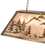 33"L Mountain Range Rustic Lodge Island/Billiard Pendant