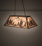 33"L Mountain Range Rustic Lodge Island/Billiard Pendant