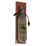 6"W Tuscan Vineyard Wine Bottle Wall Sconce