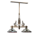 40"L Tiffany Pinecone Tall Pines 2 Lt Rustic Lodge Island Pendant