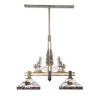 40"L Tiffany Pinecone Tall Pines 2 Lt Rustic Lodge Island Pendant