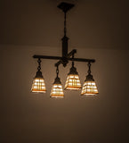 26"W Arrowhead Mission 4 Lt Tiffany Southwest Chandelier