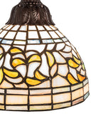 8"W Tiffany Turning Leaf Mini Pendant