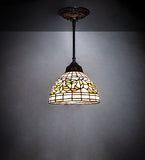 8"W Tiffany Turning Leaf Mini Pendant