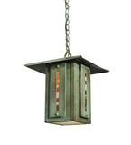14"Sq Moss Creek Creekside Outdoor Lantern Pendant