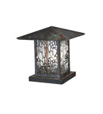 12"Sq Seneca Lotus Leaf And Dragonfly Pier Mount