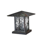 12"Sq Seneca Lotus Leaf And Dragonfly Pier Mount