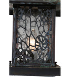 12"Sq Seneca Lotus Leaf And Dragonfly Pier Mount