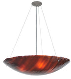 30"W Torta Fused Glass Contemporary Inverted Pendant