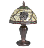 13"H Burgundy Pinecone Mini Lamp