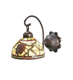8"W Pinecone Tiffany Lodge Sconce