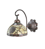 8"W Pinecone Tiffany Lodge Sconce