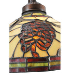 8"W Pinecone Tiffany Lodge Sconce