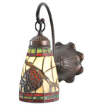 6"W Pinecone Dome Tiffany Lodge Sconce
