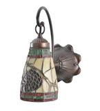 6"W Pinecone Dome Tiffany Lodge Sconce