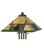 63"H Pinecone Ridge Tiffany Lodge Floor Lamp