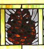 25"W Pinecone Ridge Tiffany Lodge Pendant