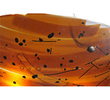 24"W Torta Fused Glass Contemporary Inverted Pendant