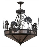 26"W Deer on the Loose Wildlife Inverted Pendant