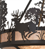 26"W Deer on the Loose Wildlife Inverted Pendant