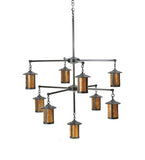 42"W Fulton Prime 9 Lt Arts & Crafts Chandelier