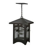 26"Sq Lone Pine Lantern Rustic Lodge Pendant
