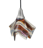 10"W Metro Fusion Marina Fused Glass Handkerchief Mini Pendant