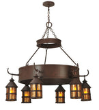 47"W Aberdeen 6 Lt Southwest Rustic Chandelier