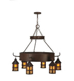 47"W Aberdeen 6 Lt Southwest Rustic Chandelier
