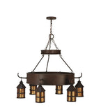 47"W Aberdeen 6 Lt Southwest Rustic Chandelier