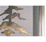 36"W X 26"H Tall Pines Folding Metal Fireplace Screen