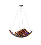 28"W Oceano Fused Glass Contemporary Inverted Pendant