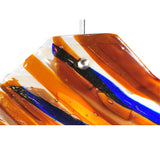 28"W Oceano Fused Glass Contemporary Inverted Pendant