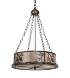 22"W Balsam Pine Rustic Lodge Inverted Pendant