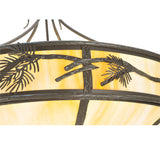 37"W Lone Pine Rustic Lodge Inverted Ceiling Pendant