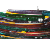 30"W Penna Di Pavone Fused Glass Contemporary Inverted Pendant