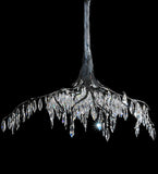 32"W Winter At Stillwater Crystal Rustic Chandelier