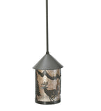 6"W Lone Deer Lantern Wildlife Mini Pendant